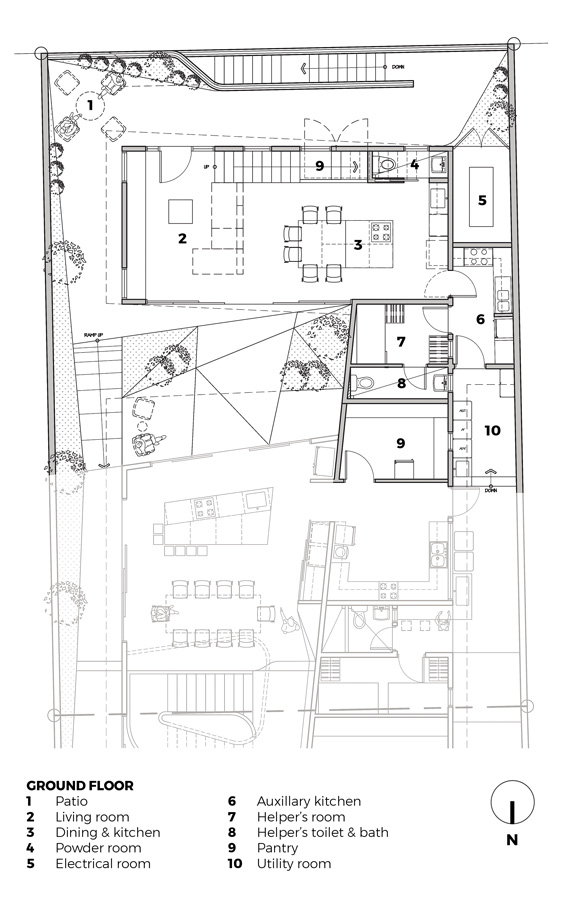 MN House by Arkisens: ground floor plan