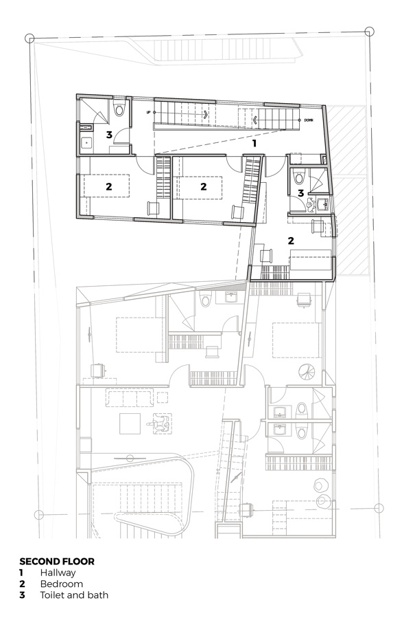 MN House by Arkisens: second floor plan