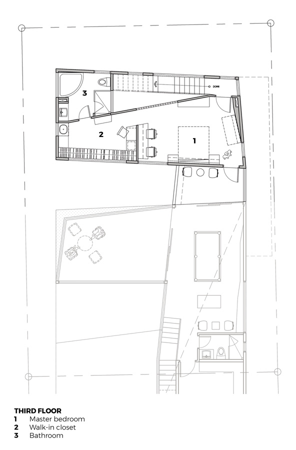 MN House by Arkisens: third floor plan
