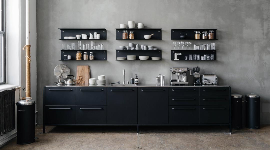 Vipp ventured to a new field: a black steel kitchen that will match your bin. It was a bold move in many ways, but the family wanted to push the boundaries. It consists of a fixed system and a limited amount of design choices, and it’s simple to install.