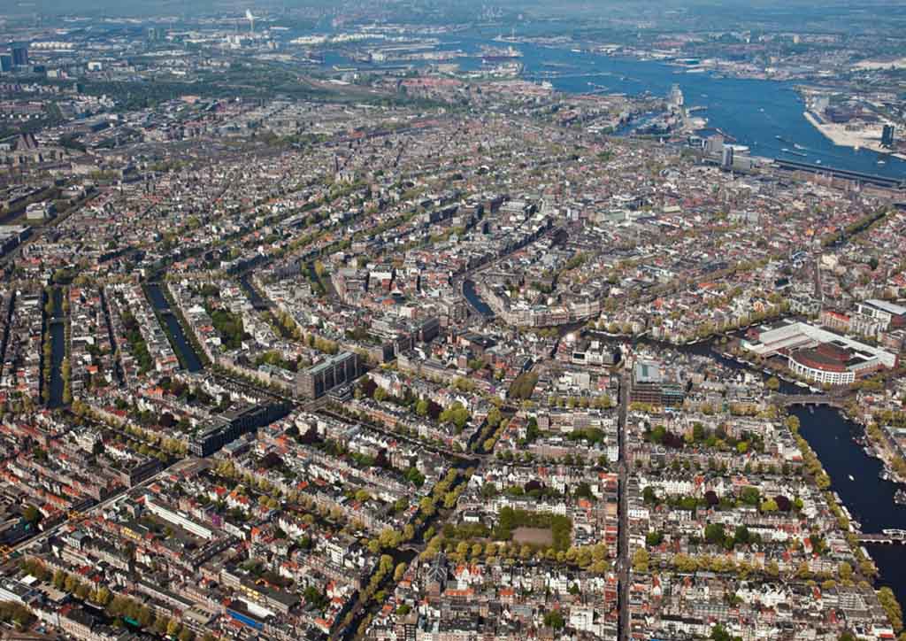 Aerial Perspective of Amsterdam