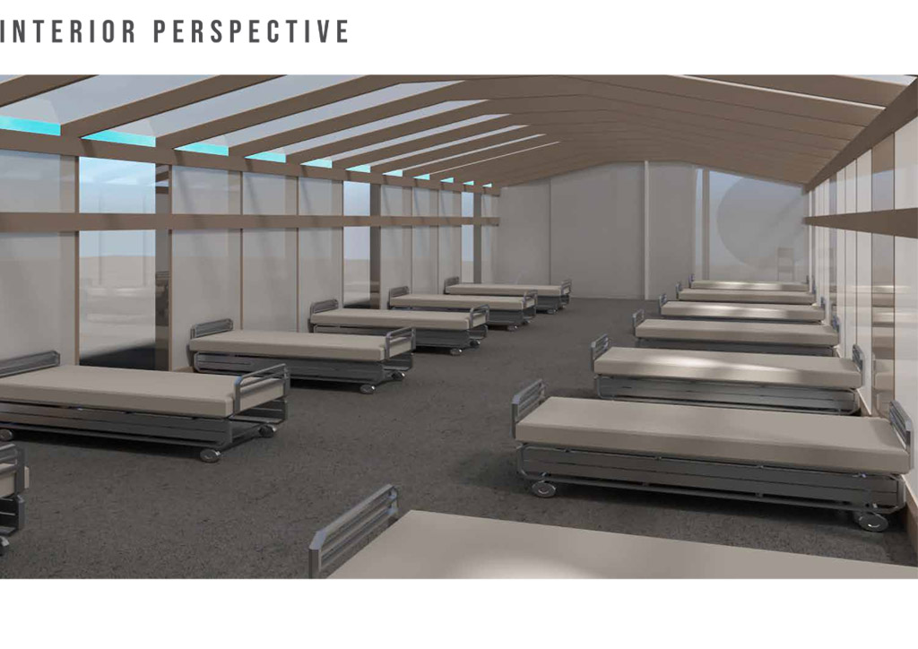 BluPrint Architecture News COVID-19 emergency quarantine facility WTA interior perspective