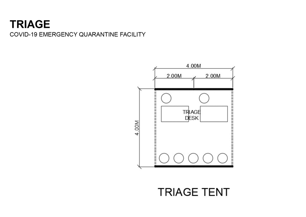 quarantine facilities - triage tent