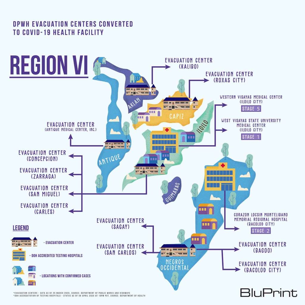 BluPrint News DPWH COVID-19 evacuation centers Region 6 Visayas