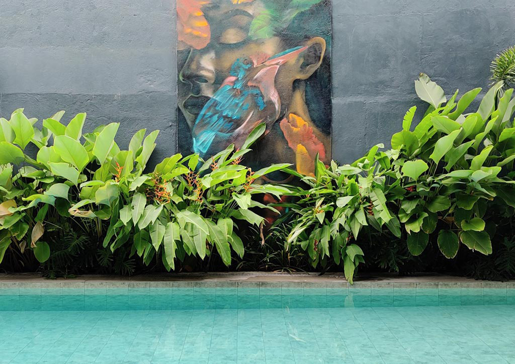 Casa Tropica - murals and greenery