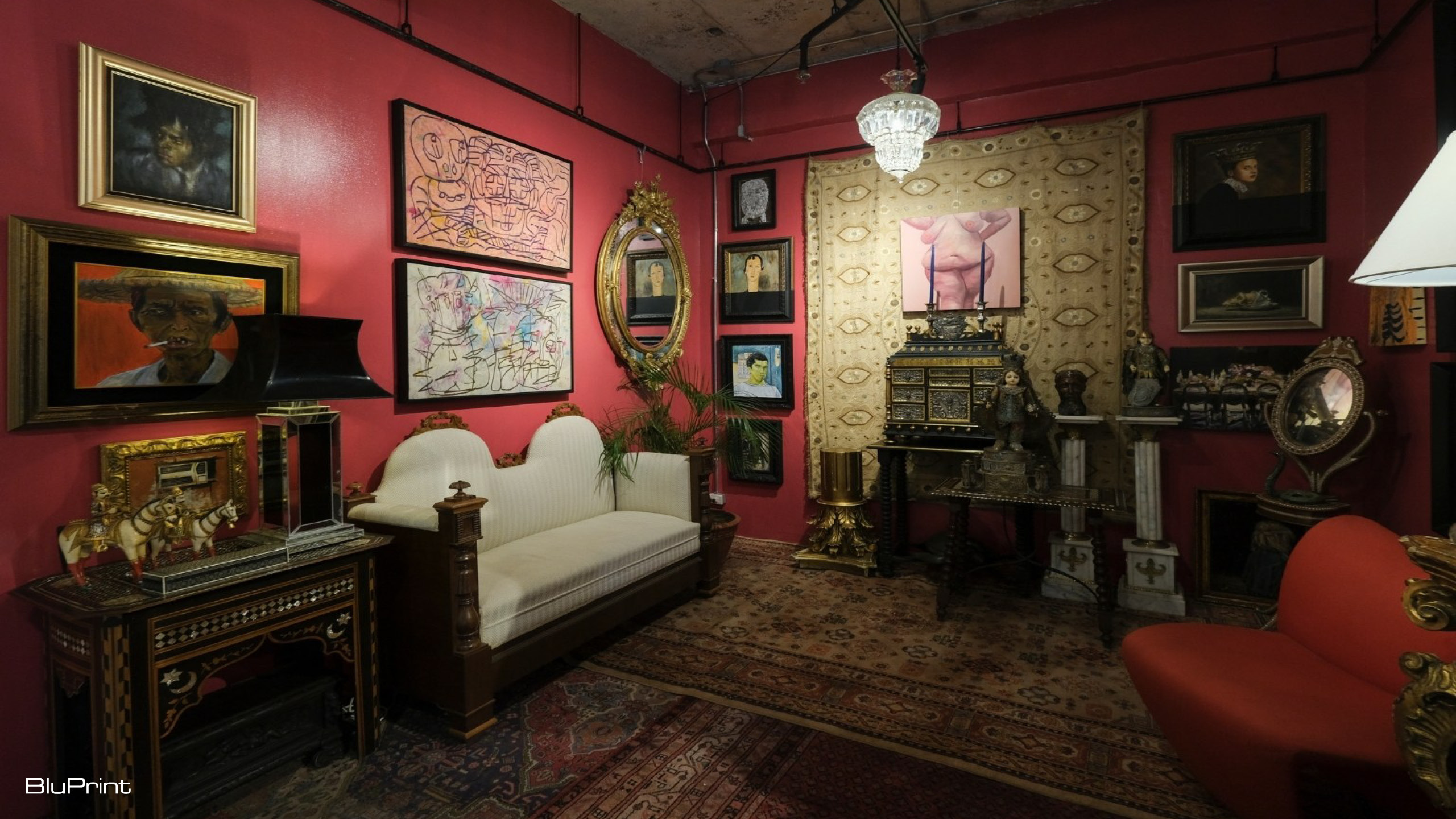 A maximalist style exhibit of Interior designer Ram Lopez-Vito Bucoy II, founder of Casa Buddha in The 8Rooms Creative Space