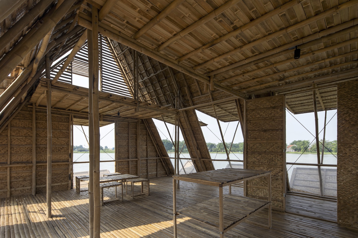 Floating Bamboo House by H&P Architects