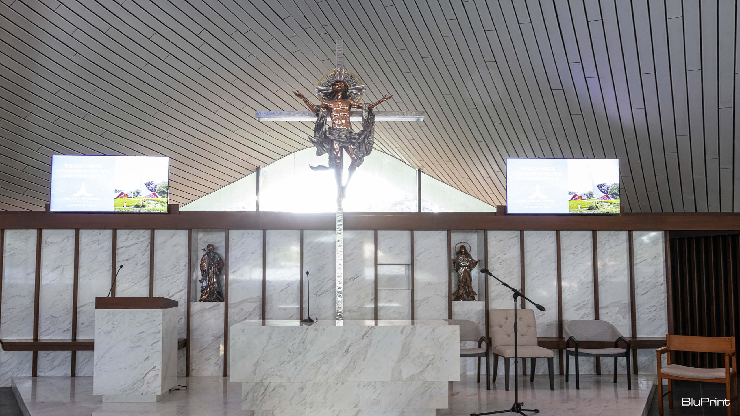 Interior shot of the Our Lady of Lourdes Chapel - Altar