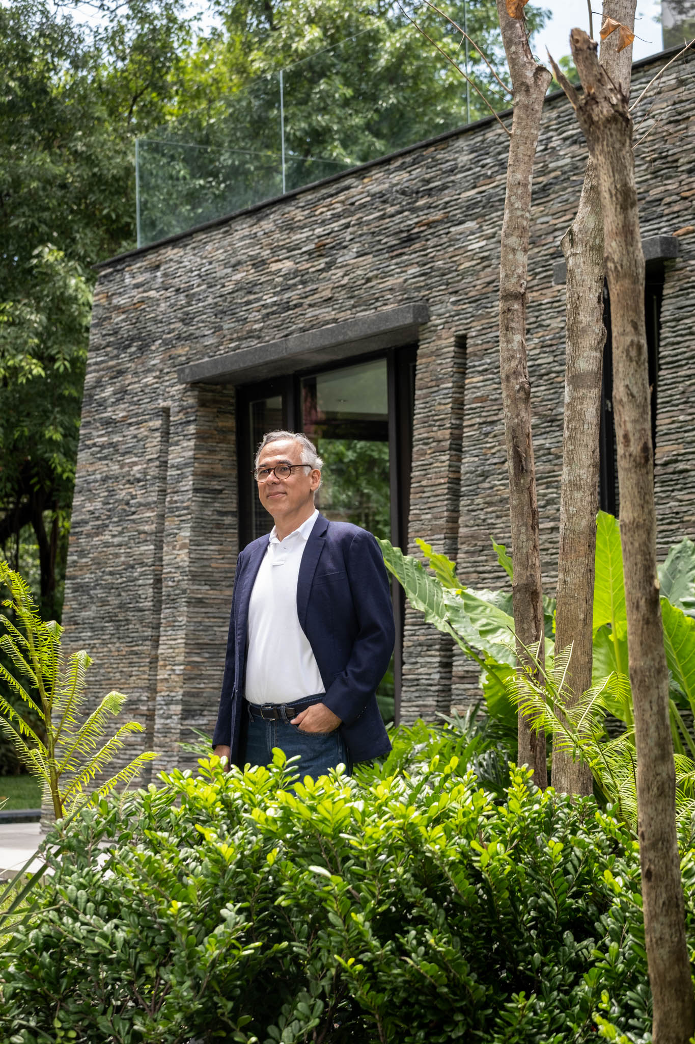 Manny Miñana poses at one of his residential projects.