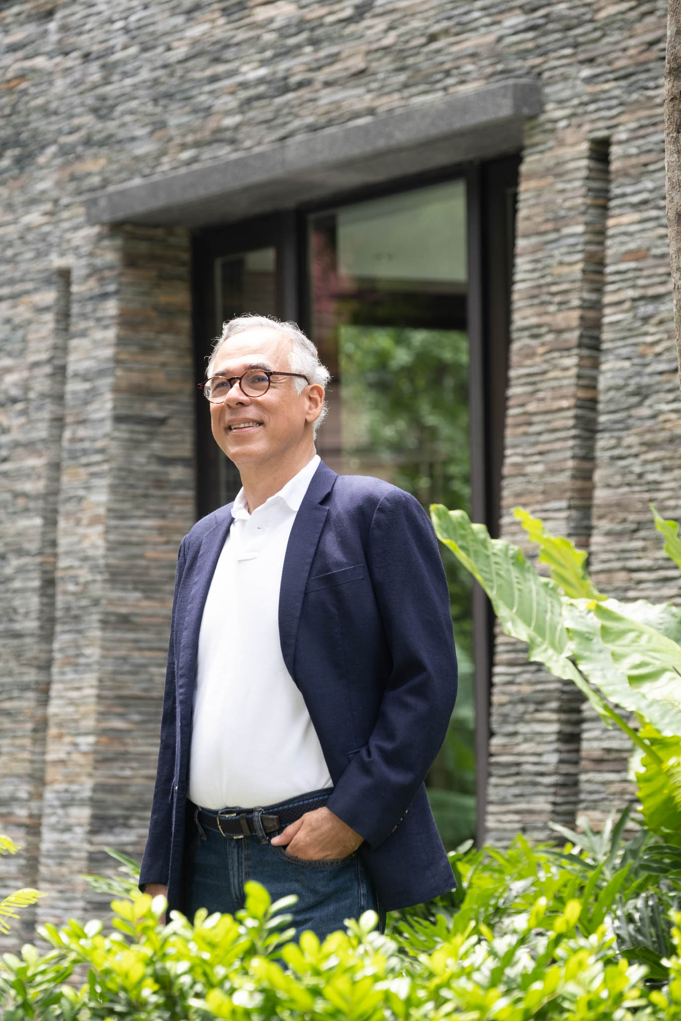 Manny Miñana poses at one of his residential projects.