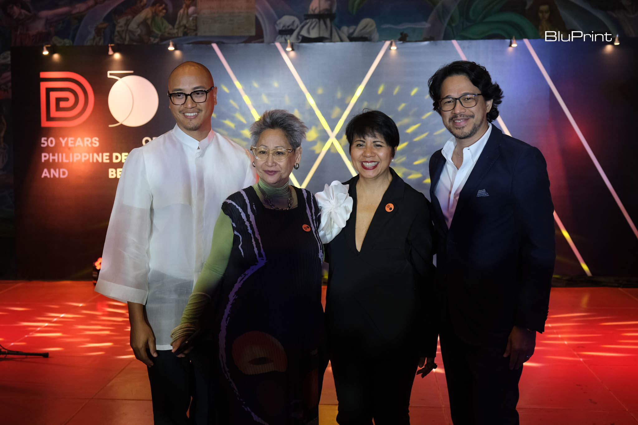 From left to right: National Museum Deputy Director, Jorell Legaspi, Exhibit Curator Marian Pastor Roces, Executive Director of the Design Center of the Philippines, Rhea Matute, and  Exhibition Designer Architect Royal Pineda.