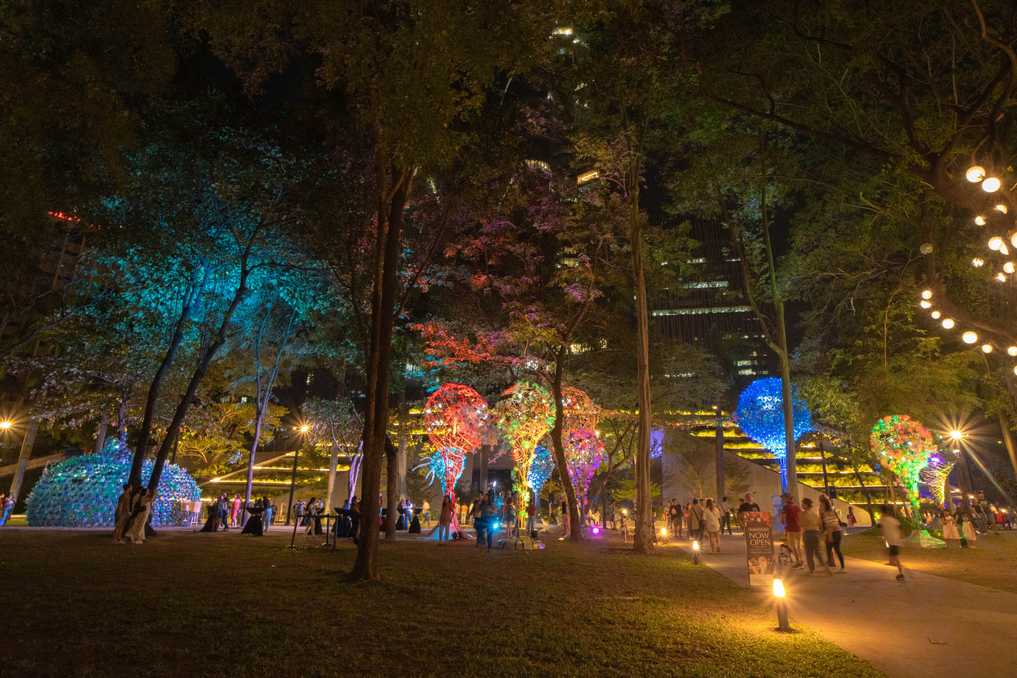 Elemento Exhibition at night at Ayala Triangle Festival of Lights