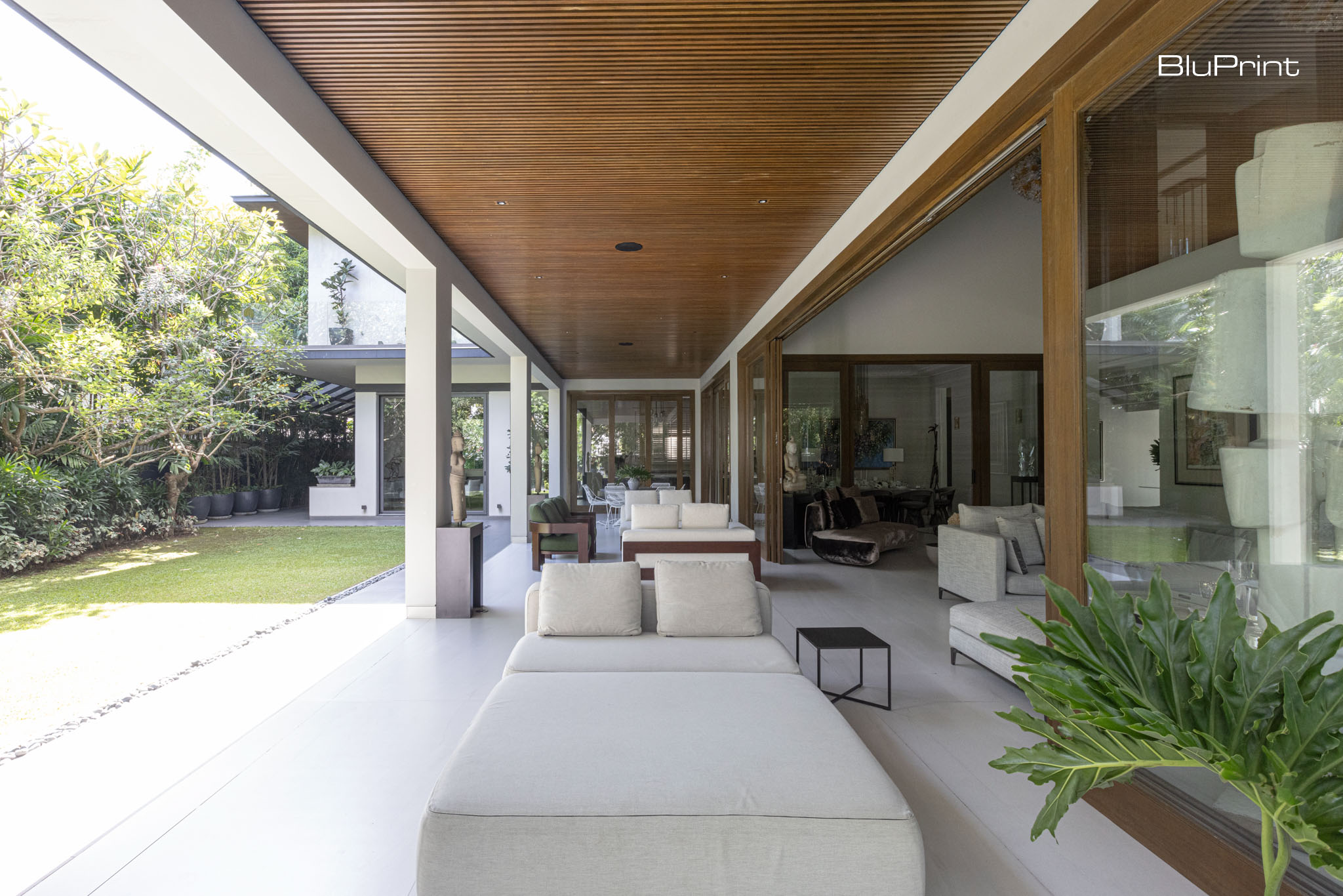 Outdoor space seamlessly blends with the inside living area