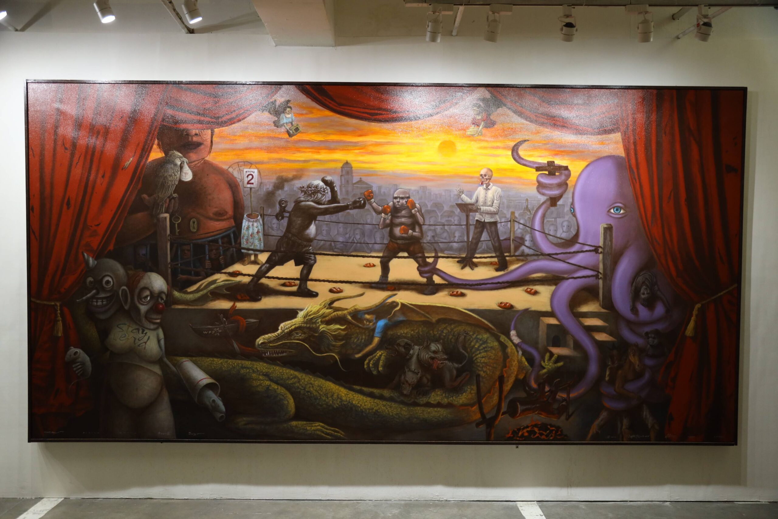One of "The Mythic Tablado Paru-Paro" murals made by the Tuklas Collab and Eskinita Art Farm for Art Fair 2024.