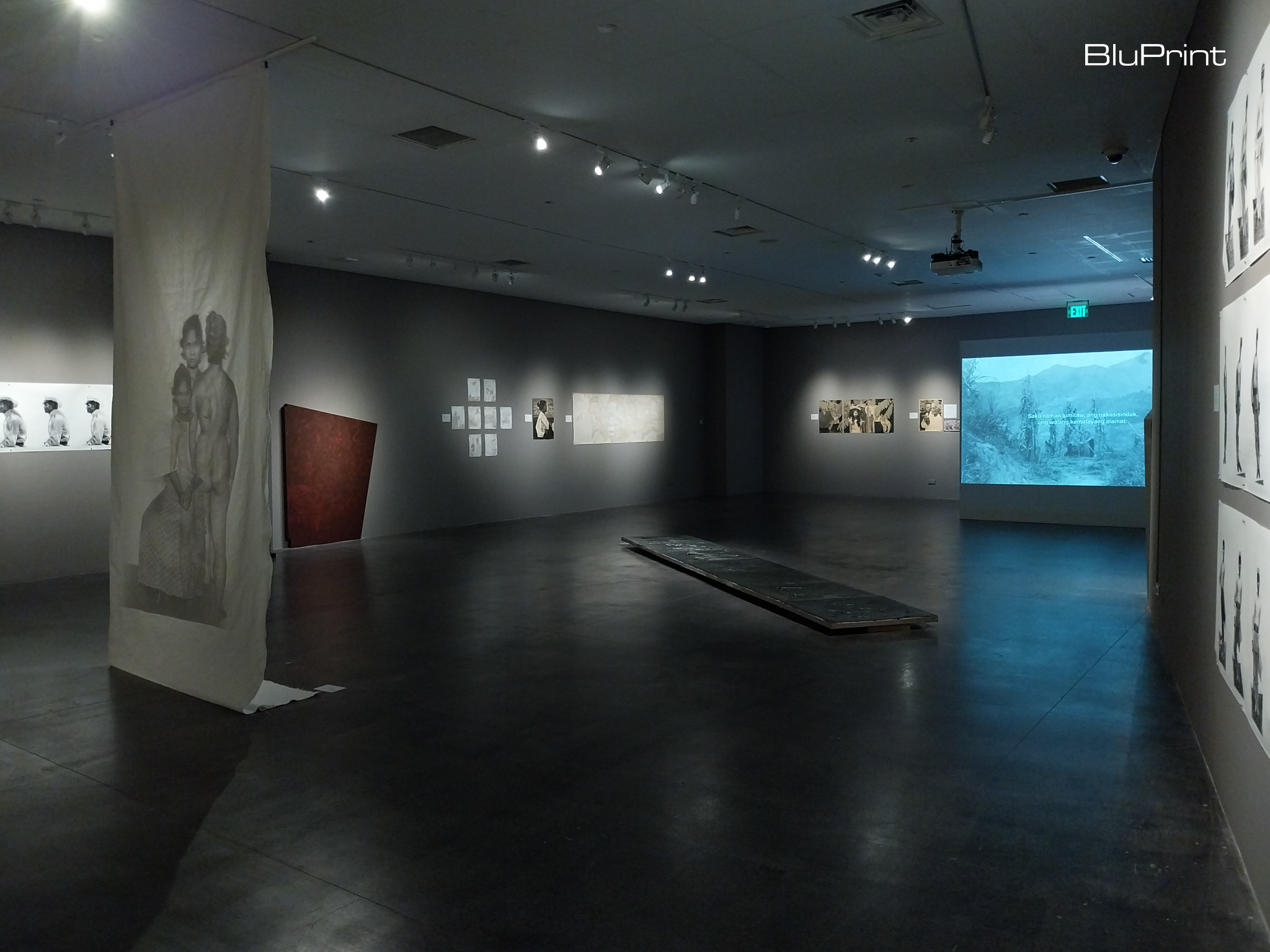 Wide view of the "Snare for Birds" exhibit at the Ateneo Art Gallery. Photo by Patricia F. Yap.