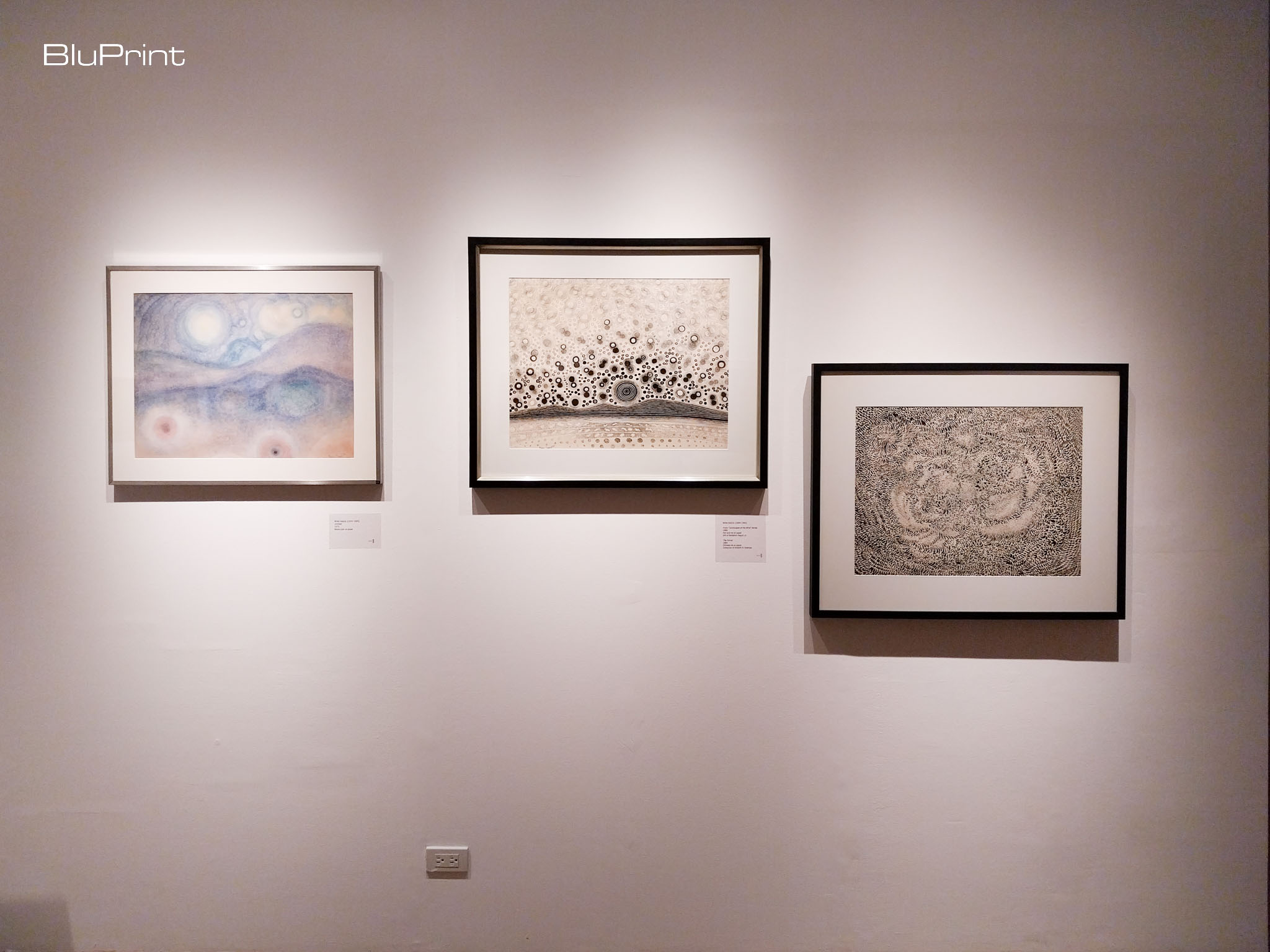 A group of paintings in the Matrix II exhibit. Photo by Elle Yap
