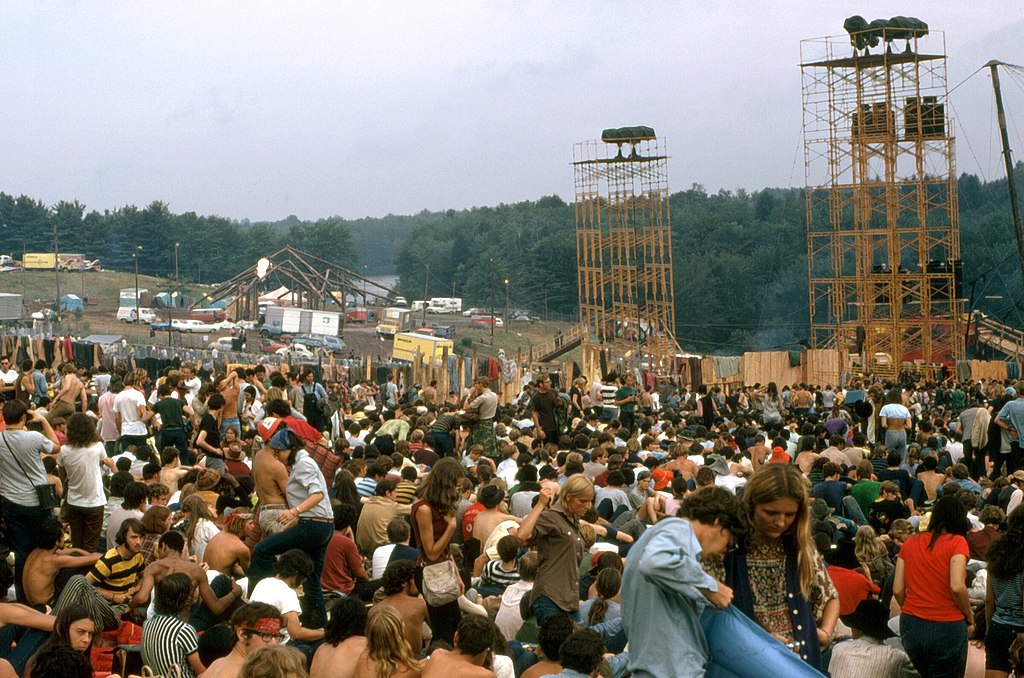 A photograph of Woodstock 1969. Photo by James M Shelley. Source: Wikimedia Commons.