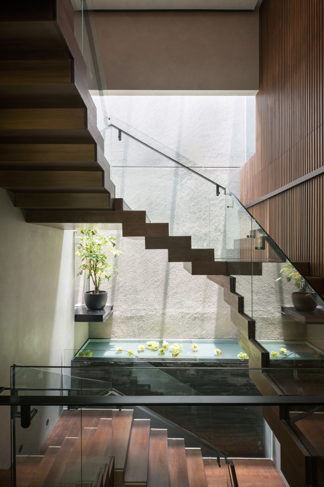 The staircase of the ID House. Photos by Wahana Architects.