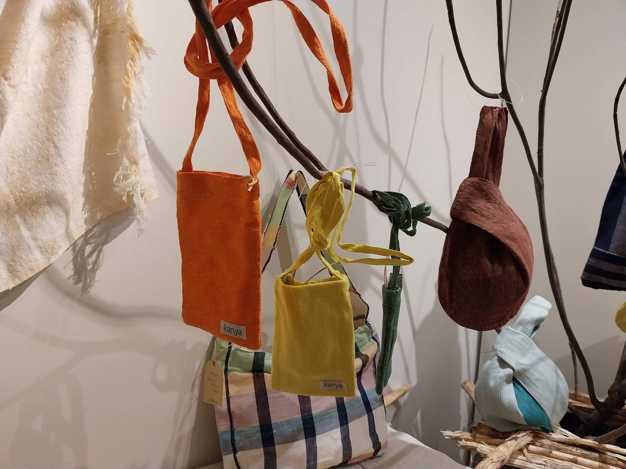 Some of the bags selection of Kanya for "Heritage in Bloom." Photo by Elle Yap.