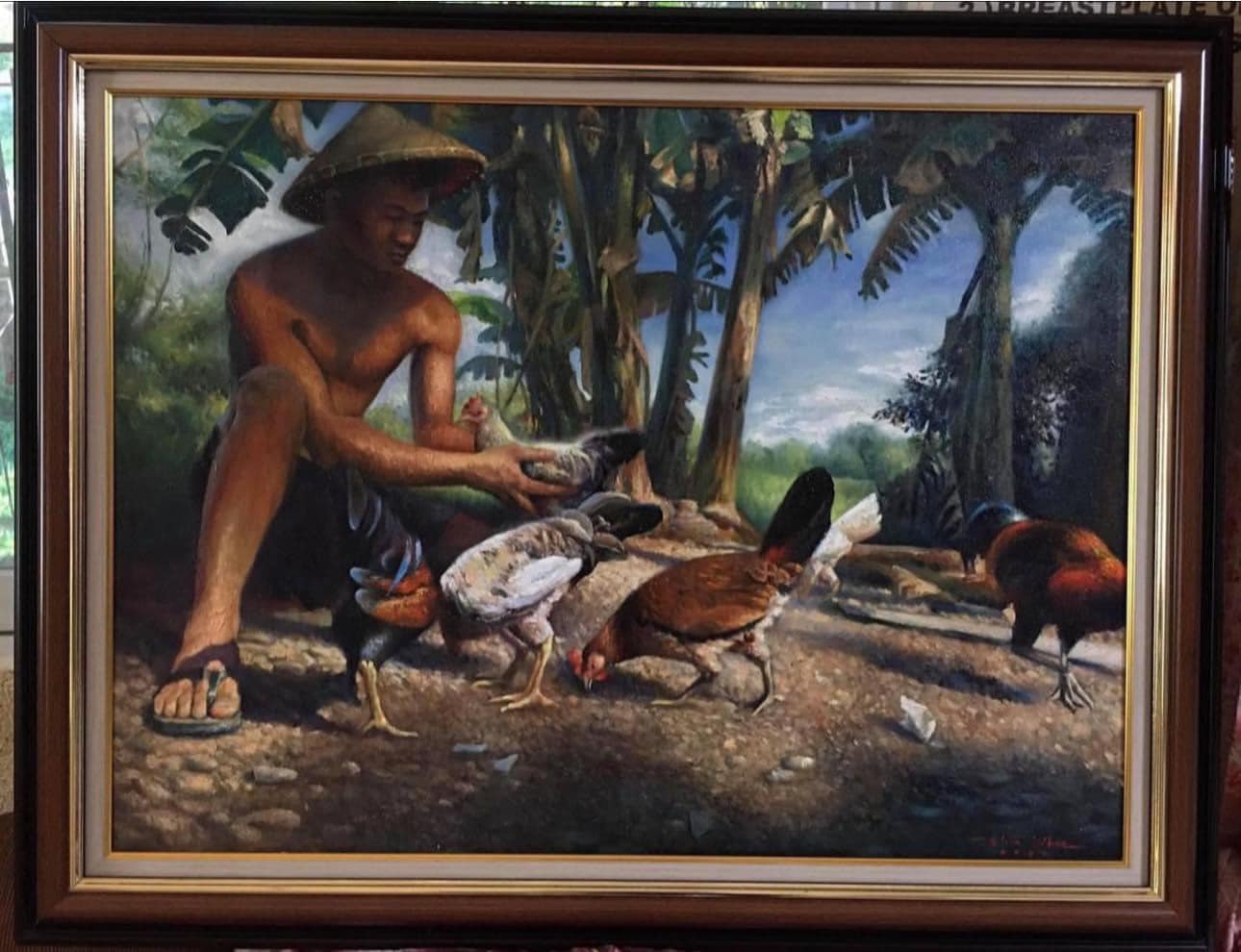 A Bukid Life painting of Elvin Vitor. Photo by Elvin Vitor.