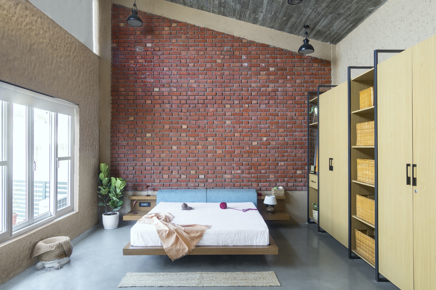 One of the bedrooms of the Nilaya Residence. Photo by Harsh Nigam.