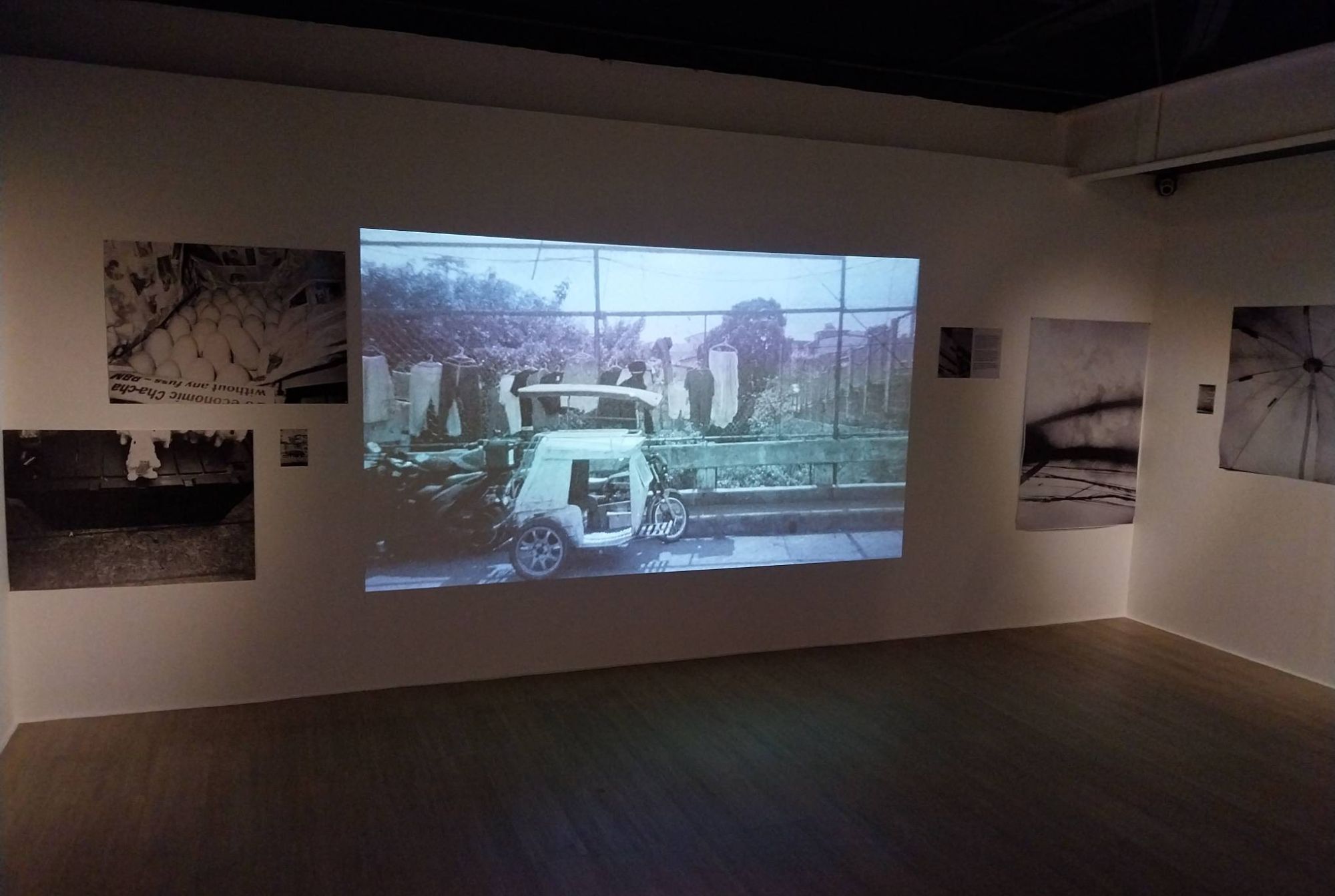 The projected image from Khavn's "Hungkag" exhibit. Photo by Elle Yap.