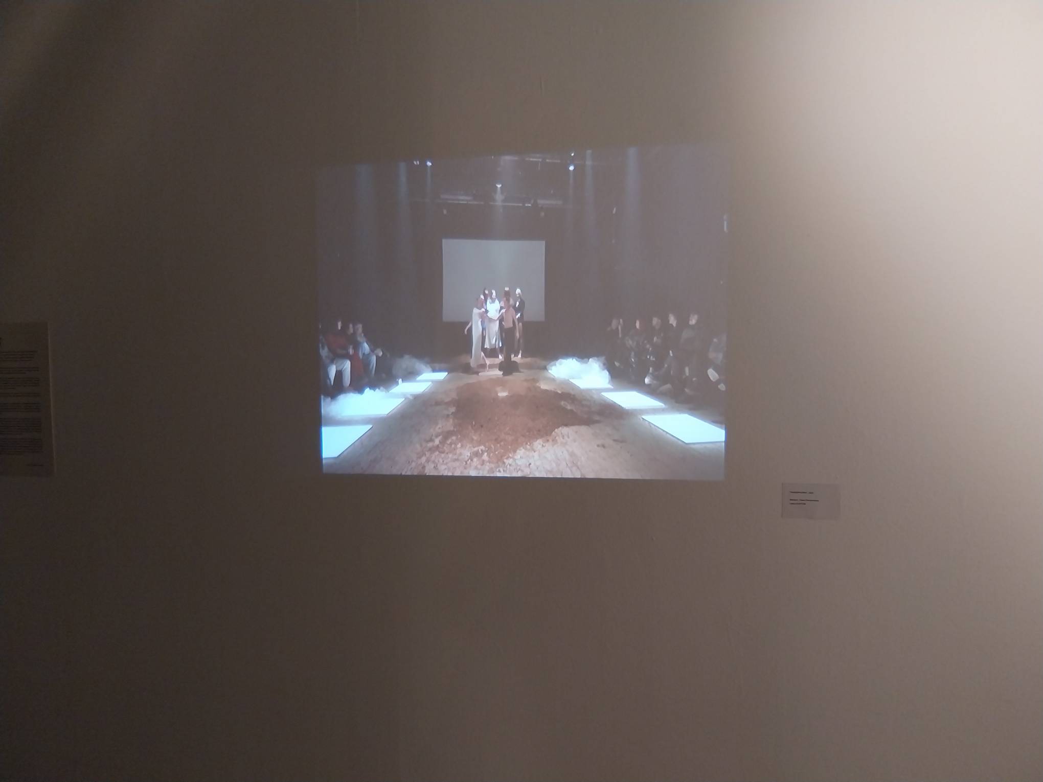 A projected video of one of Elephant's parties. Photo by Elle Yap.