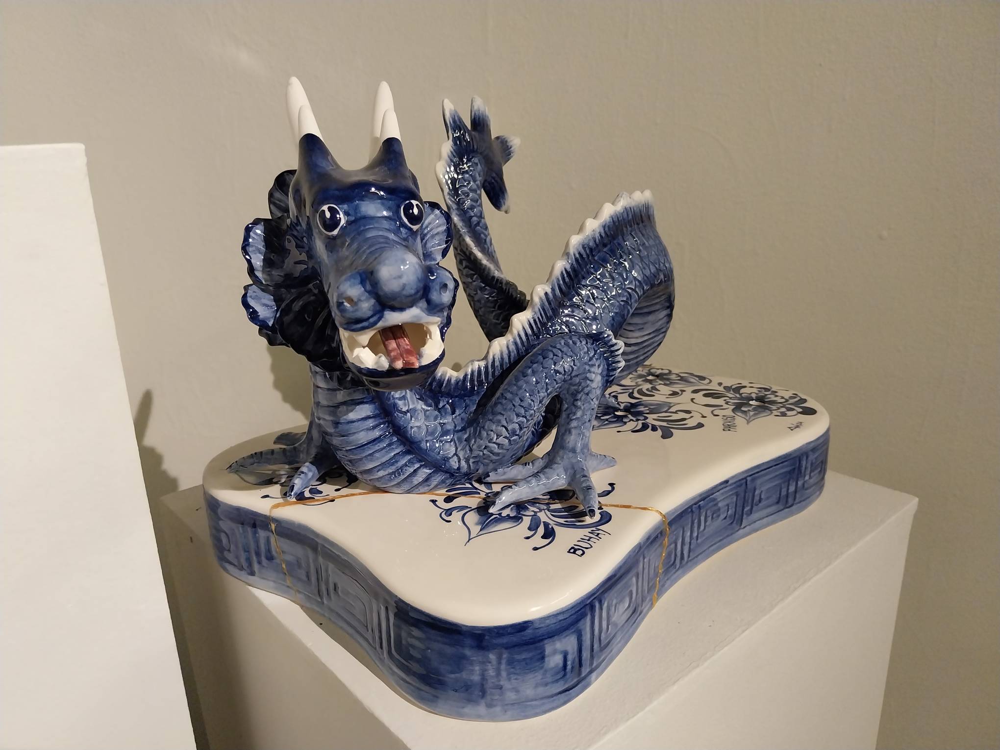 One of the dragon works shown in the exhibit. Photo by Elle Yap.