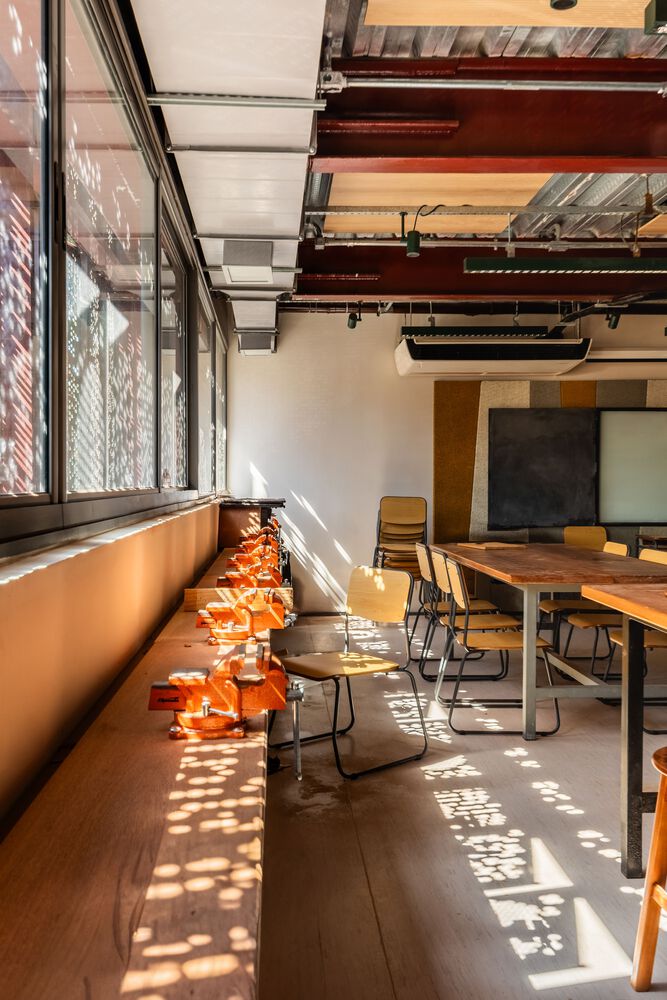 Classroom area. Photo by Nelson Kon and Guilherme Pucci