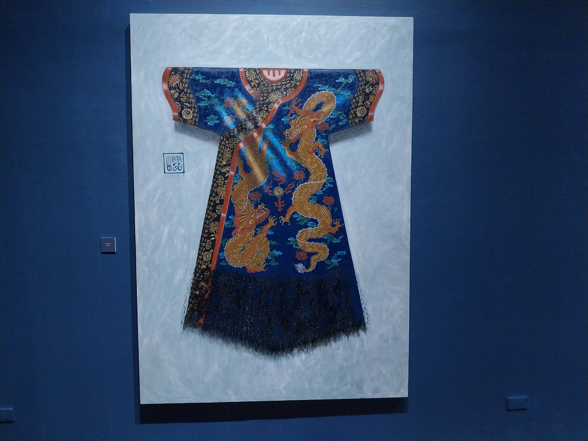 "The Azure Dragons" by Winna Go for her Chinese diaspora exhibit. Photo by Elle Yap.