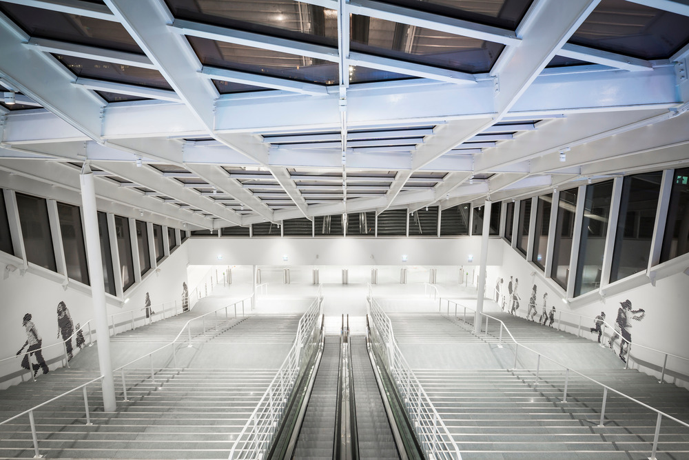 Staircase of The Accor Arena. Photo by Sergio Grazia.