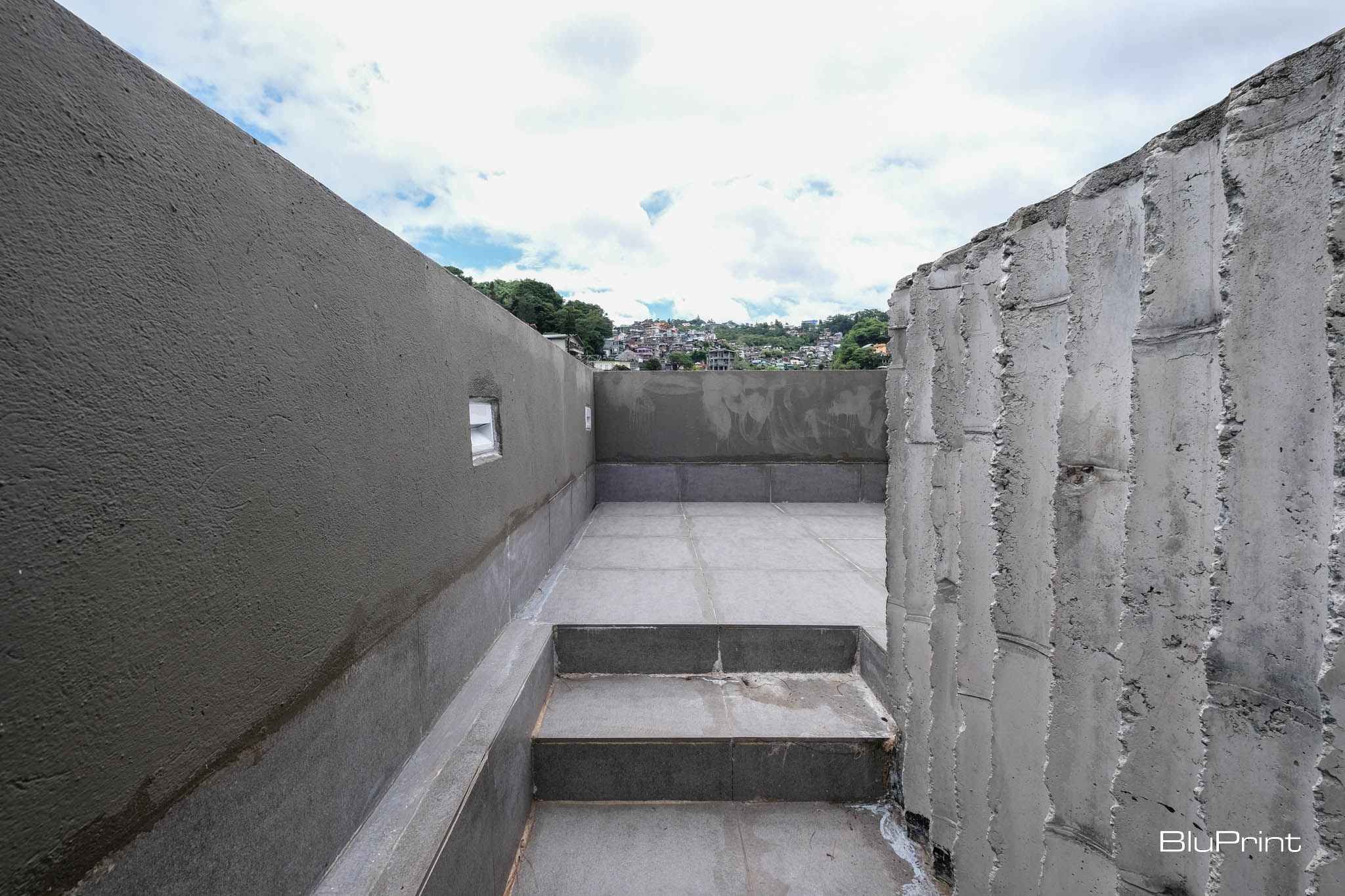 stairs to the roof deck