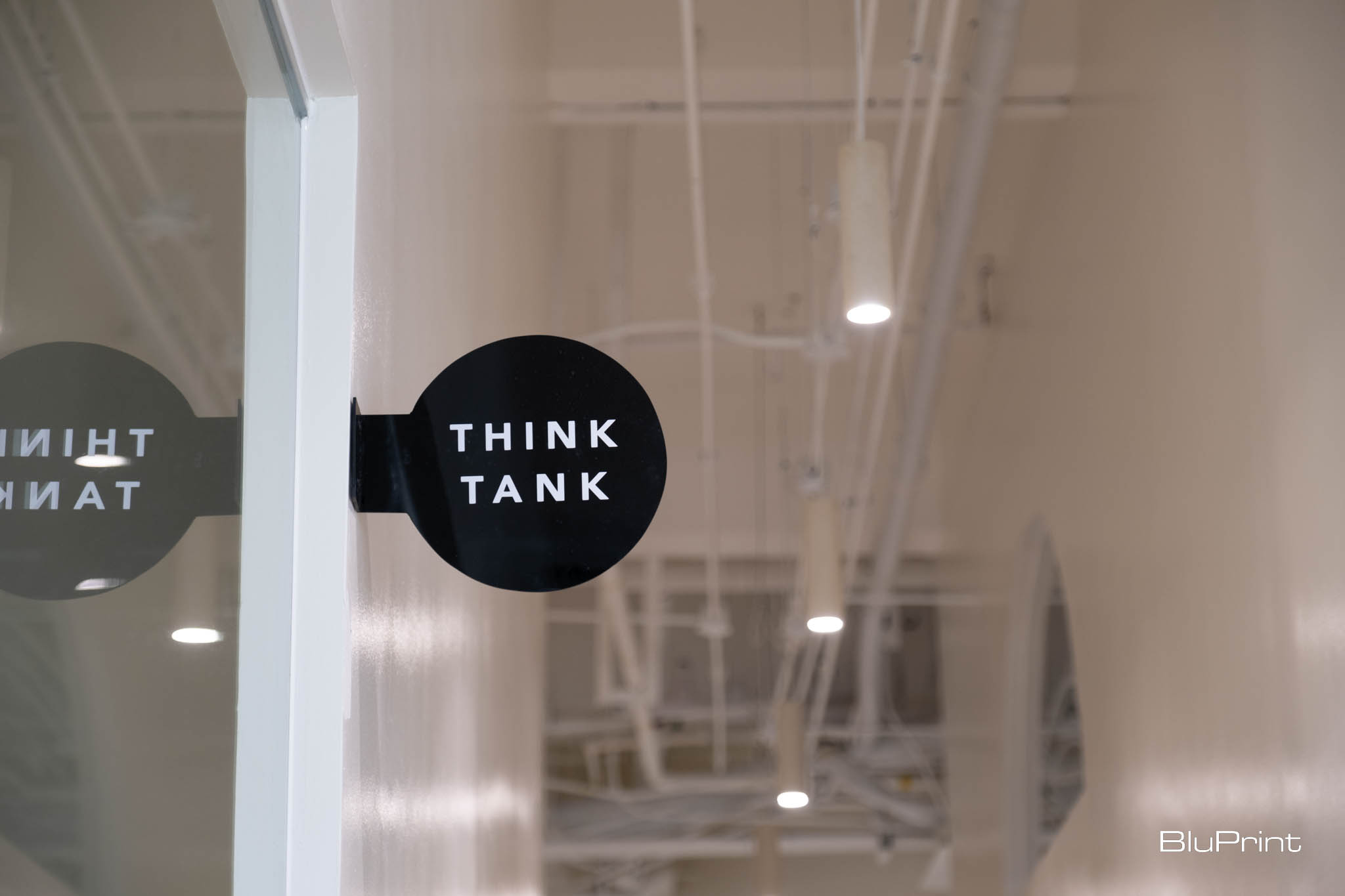 A sign that reads "Think Tank"