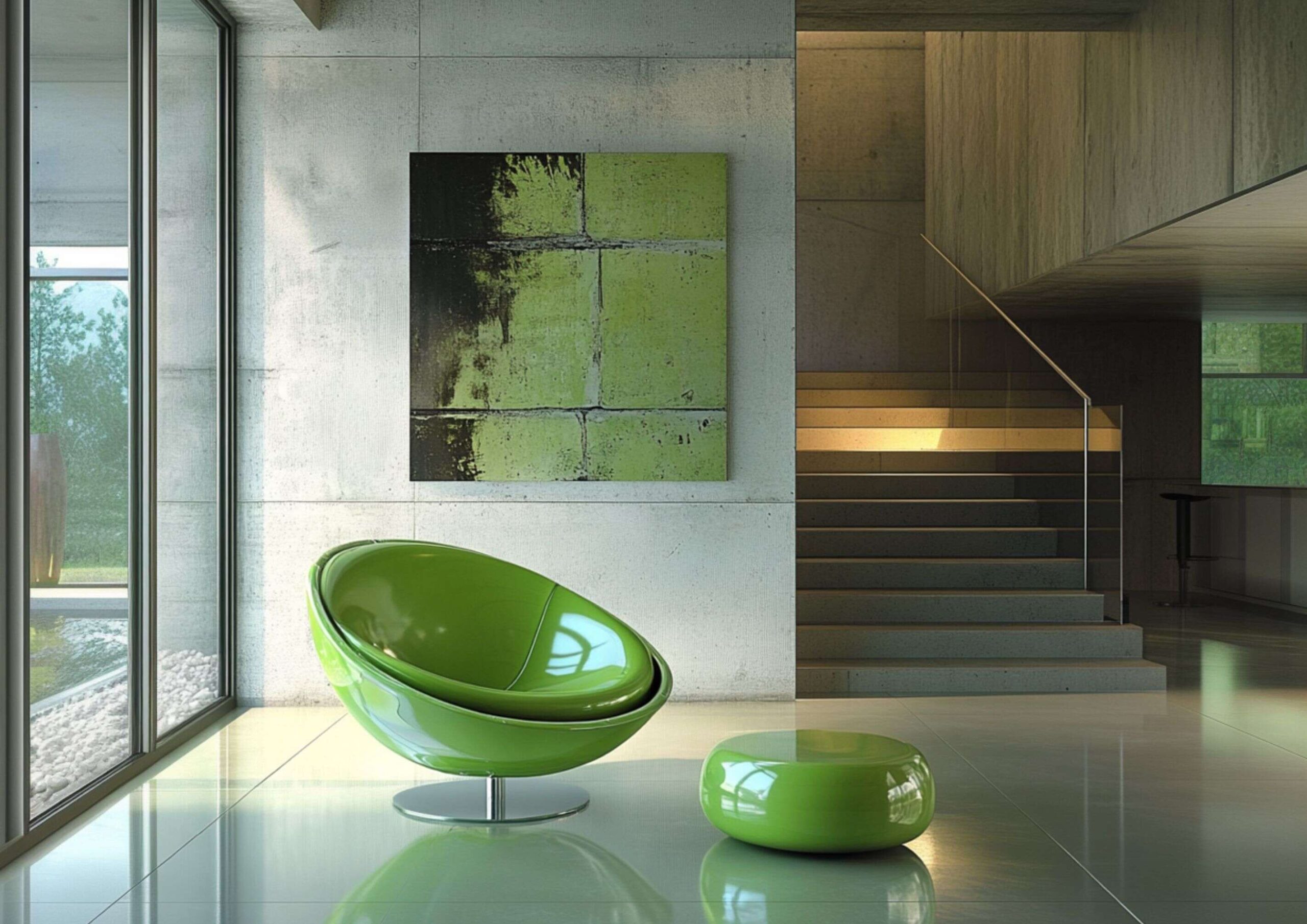 Brat Green Is the Audacious Color Trend Taking Over Interiors.