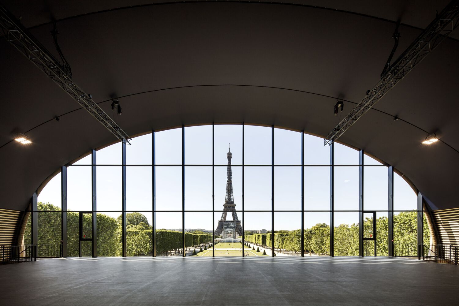 Grand Palais Éphémère interior. Photo by Patrick Tourneboeuf.