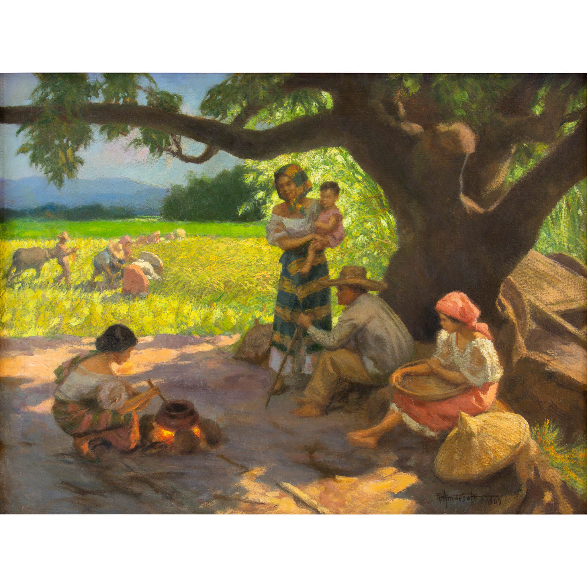 Fernando Amorsolo ‘Harvesting Perales’ at Salcedo Auctions