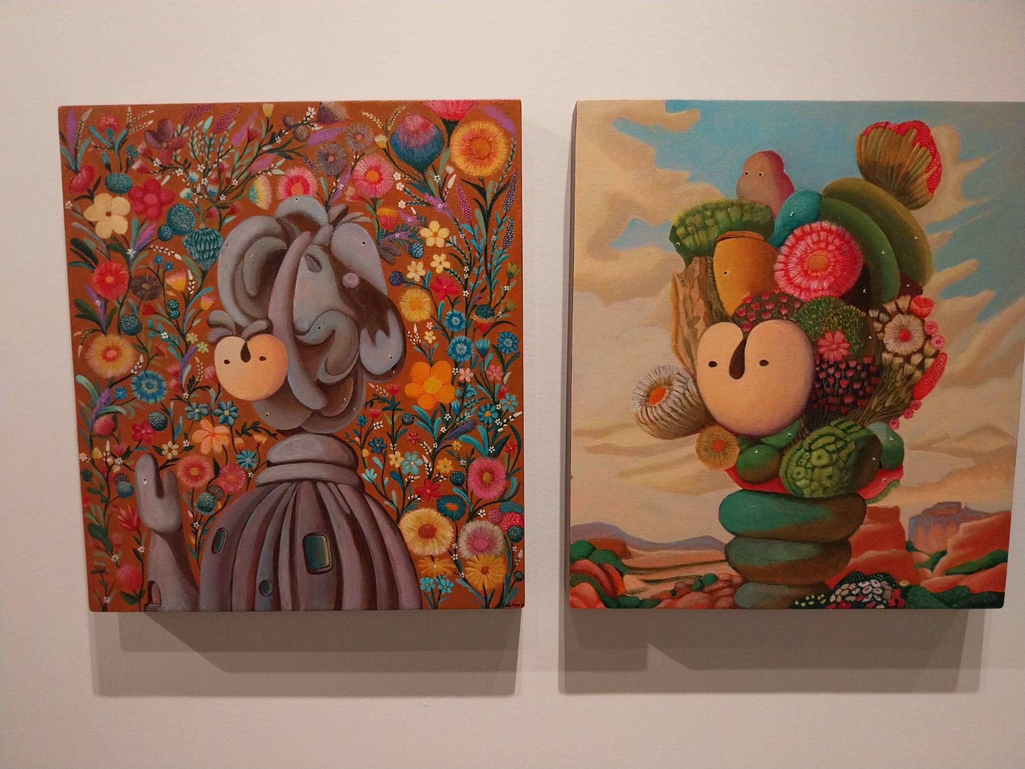 Two works for "New Territories" at Cartellino Art.