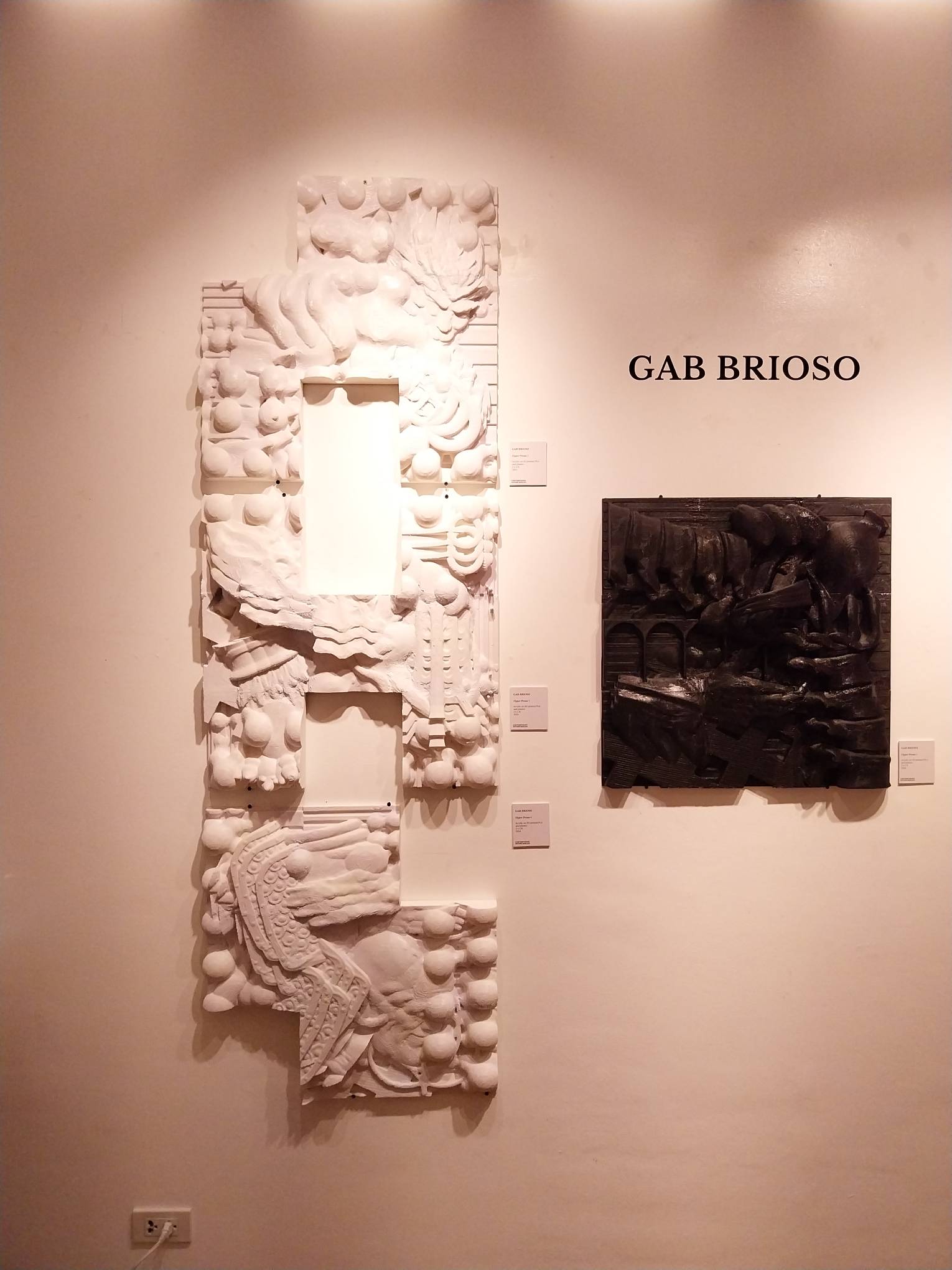 Works by Gab Prioso from the Authenticity Zero Collective.