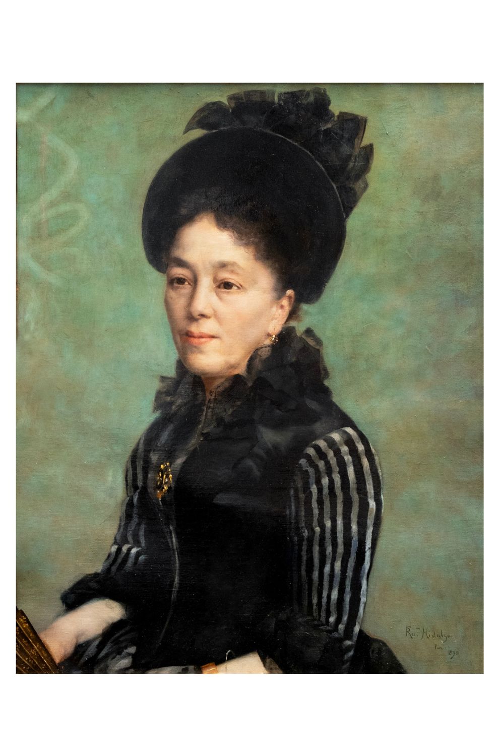 LOT 107, Félix Resurrección Hidalgo (1855 - 1913). Portrait of Raimunda Chuidian Roxas, signed and dated 1890 (lower right). Oil on canvas.