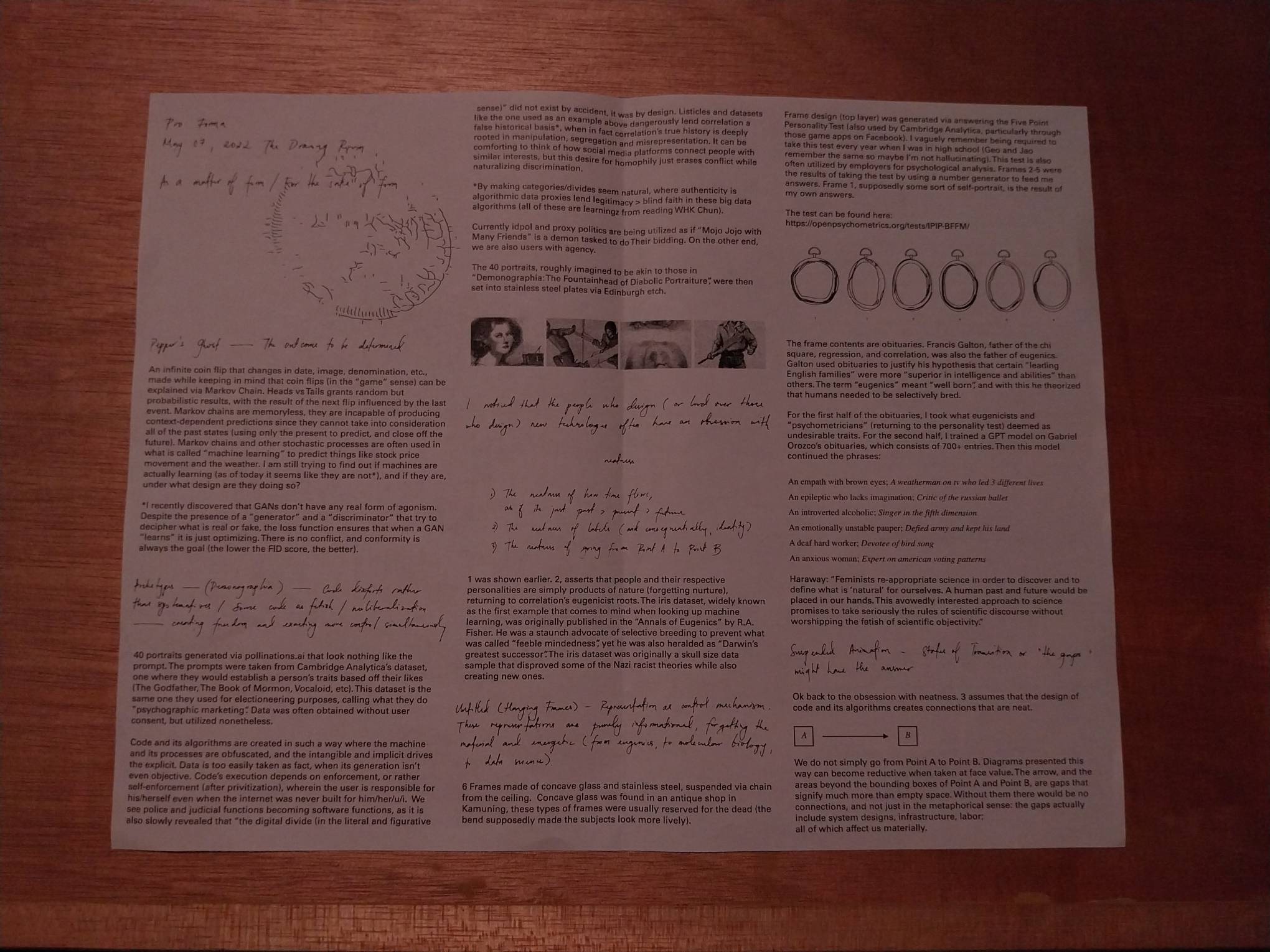 One of the zines/descriptors for Christina Lopez's works.