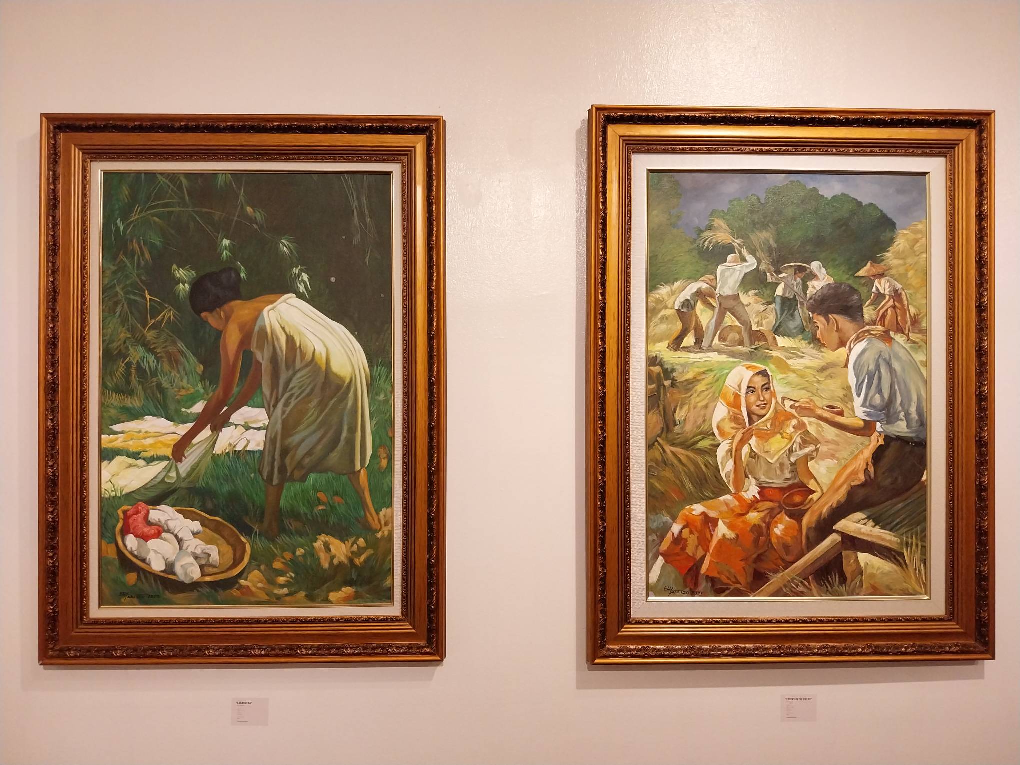 Two works by Ely Tablizo.