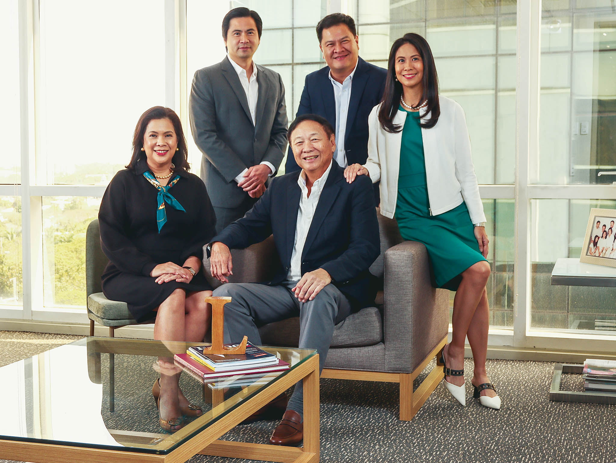 The Leonio Land Board of Directors: Front row, from left: Clarissa Leonio-Asuncion, Leonardo L. Leonio; Back row, from left: Lawrence Conrad and Carlo Leonardo N. Leonio, Lady Claire L. Guiyab.