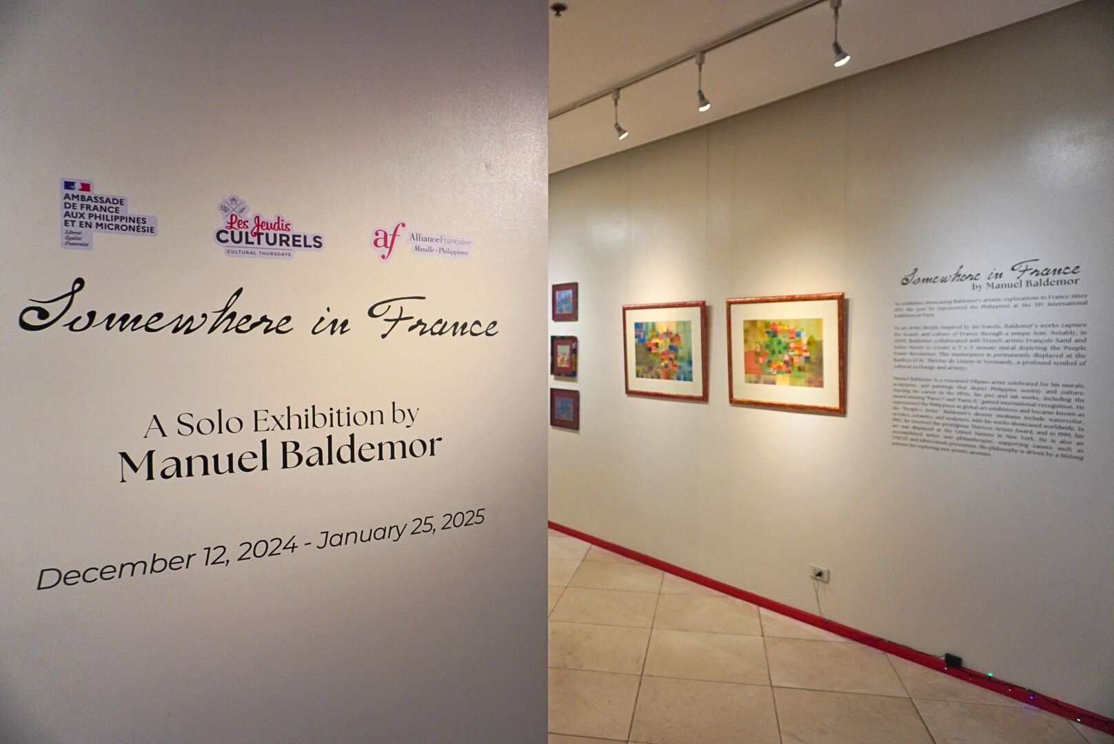 "Somewhere in France" exhibit by Manuel Baldemor.