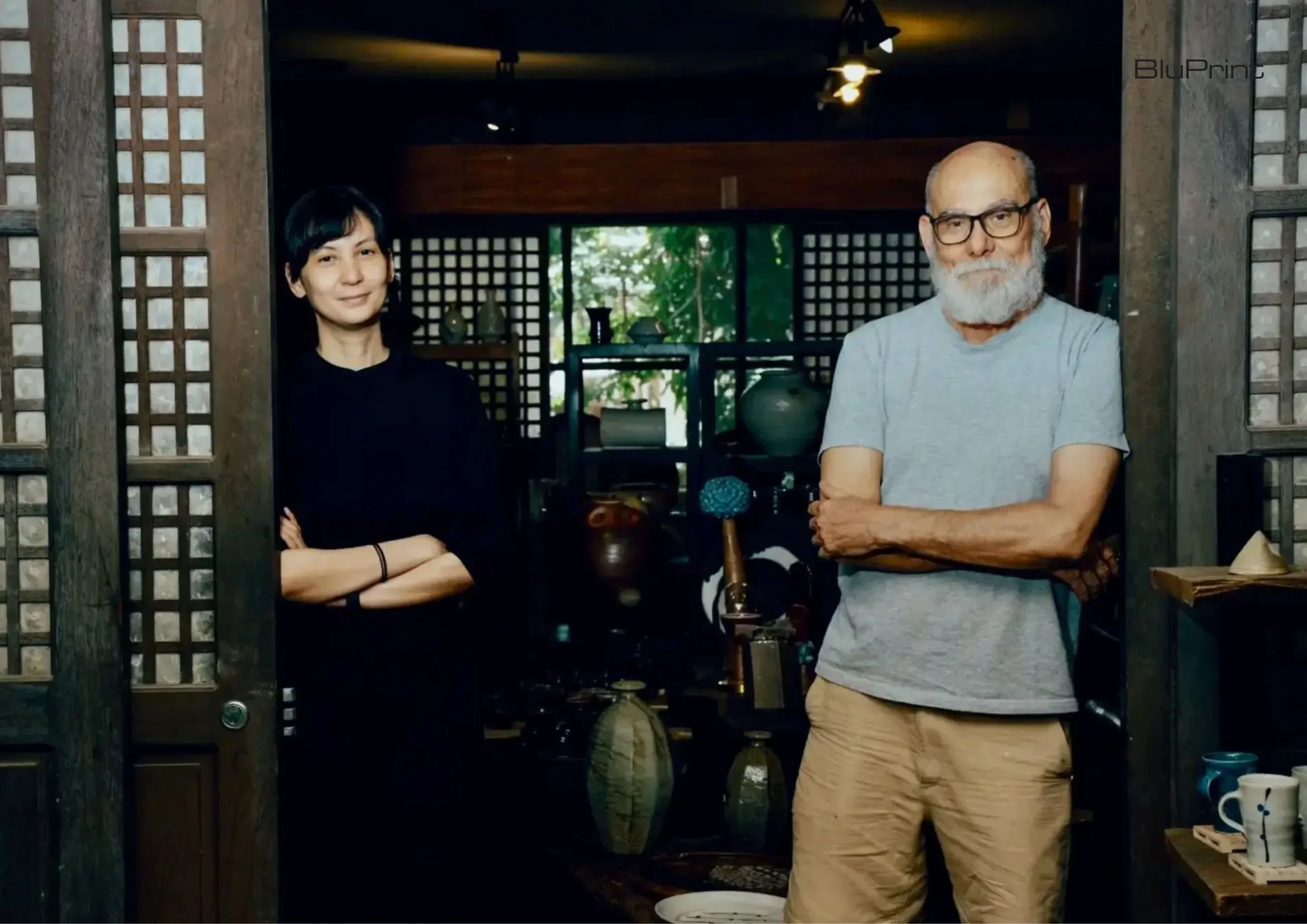 Jon and Hanna Pettyjohn at the Pettyjohn workshop at Laguna.