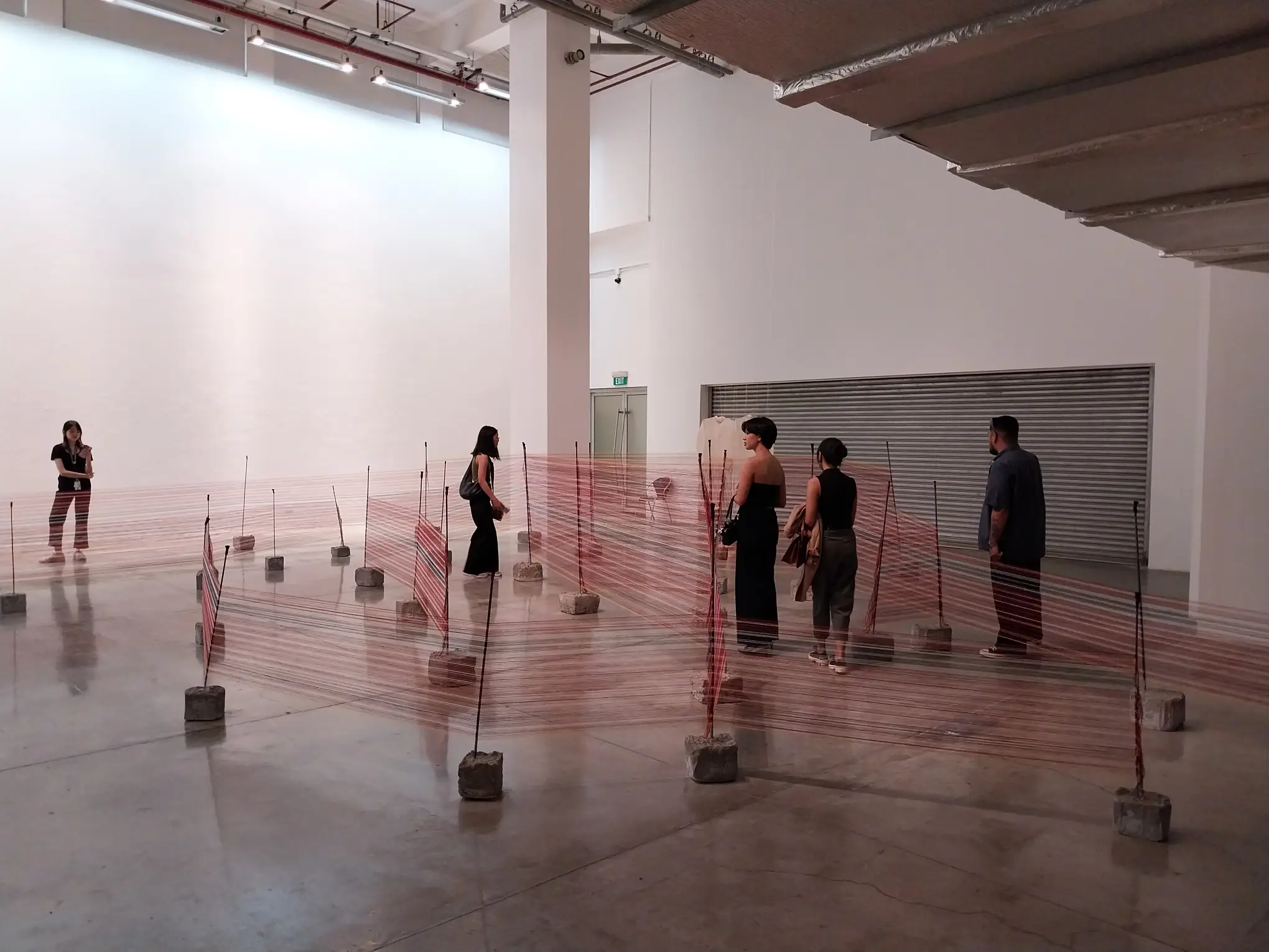 The mazelike structure of Rocky Cajigan’s “A barrier, a time II.”