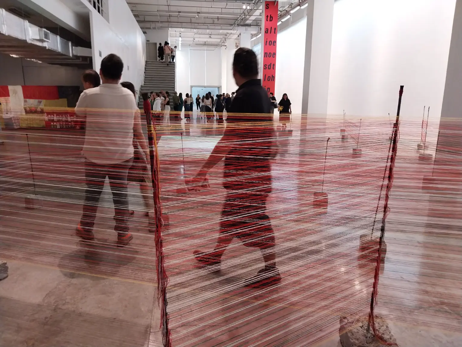 Closer look at the threadworks for the piece.