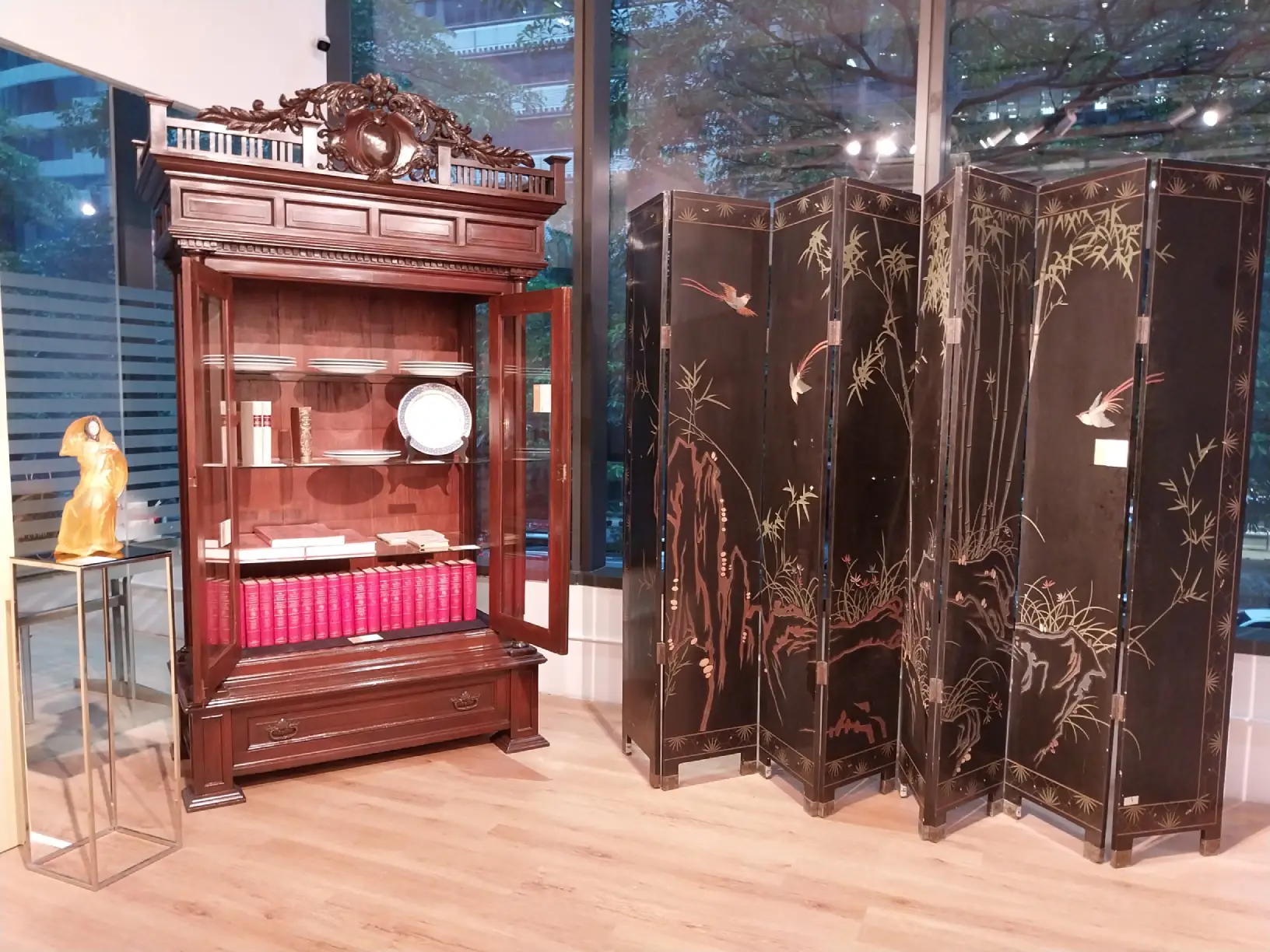 Two pieces of furniture being sold at the "Finer Pursuits" auction.