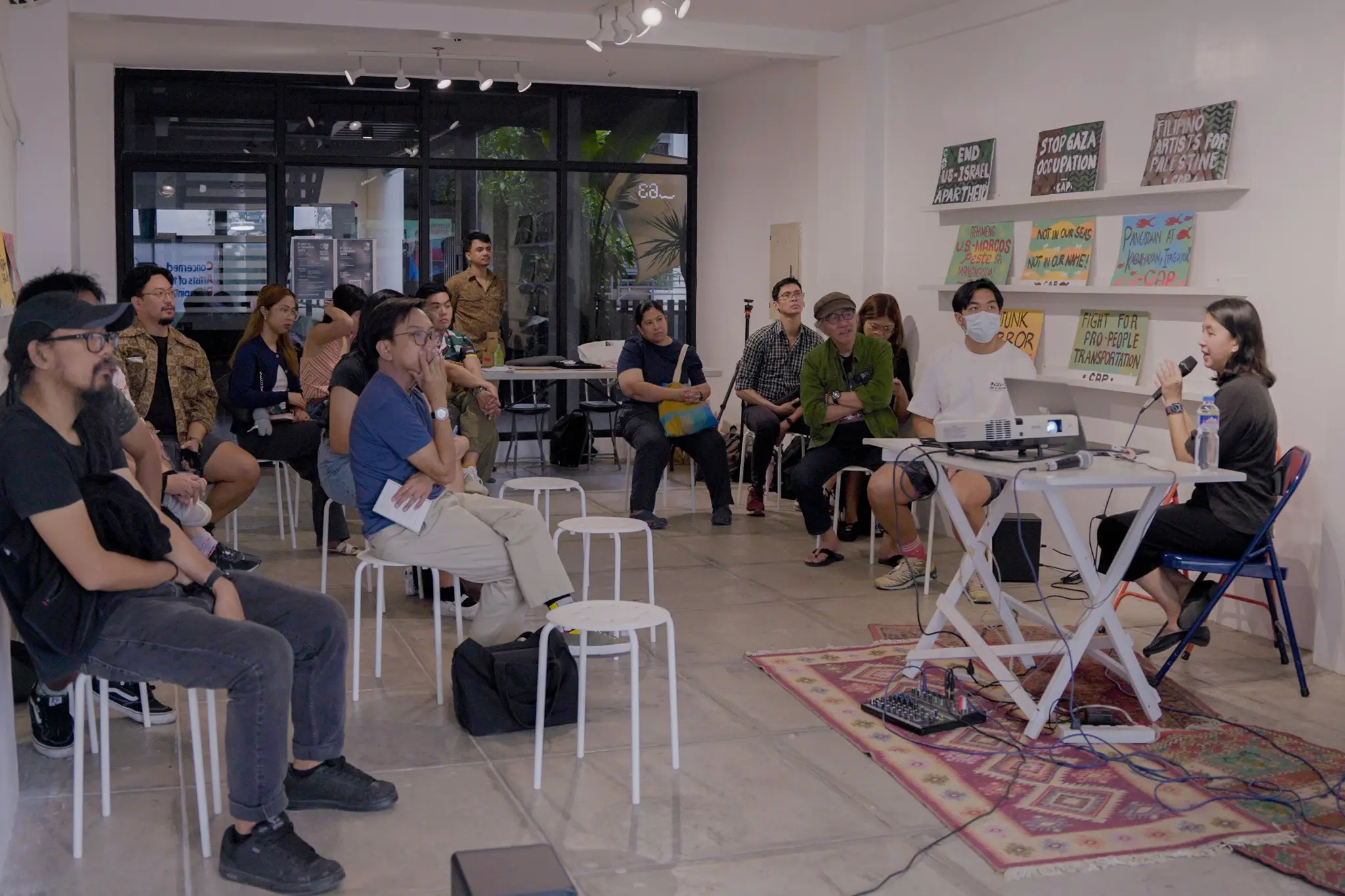 An educational discussion by the Concerned Artists of the Philippines. They are spearheading the Artists' Agenda to push for the rights of cultural workers in the country.