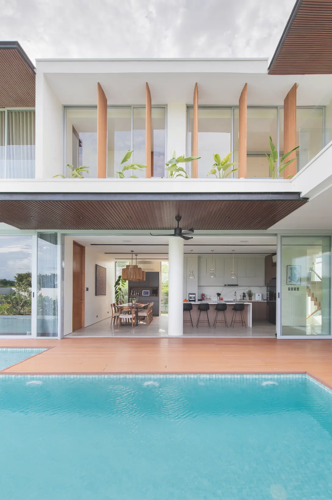 Pool deck of the home