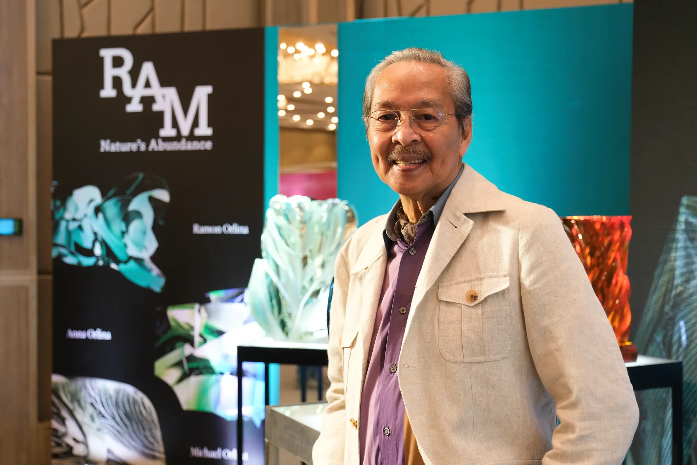 Ramon Orlina, esteemed sculptor and pioneer glass artist in the Philippines.